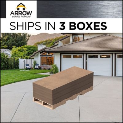 Image showing 5 th Arrow 14 ft. x 16 ft. Elite Steel Storage Shed, Blue Grey Elite Steel Storage Shed