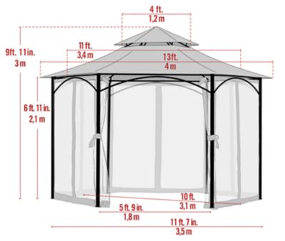 Image showing  11 ft. x 11 ft. Magnolia Gazebo