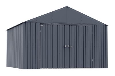 Arrow 12 ft. x 12 ft. Elite Steel Storage Shed, Anthracite Elite Steel Storage Shed