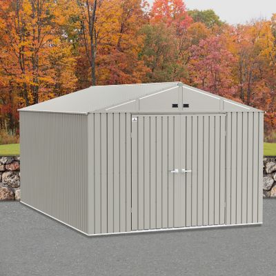 Image showing  10 ft. x 14 ft. Elite Steel Storage Shed, Cool Grey Elite Steel Storage Shed