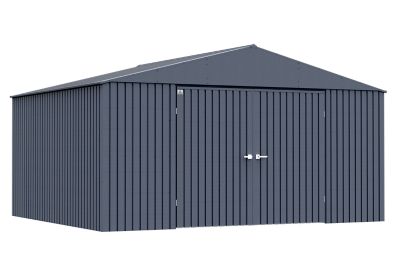 Image showing  14 ft. x 12 ft. Elite Steel Storage Shed, Anthracite Elite Steel Storage Shed