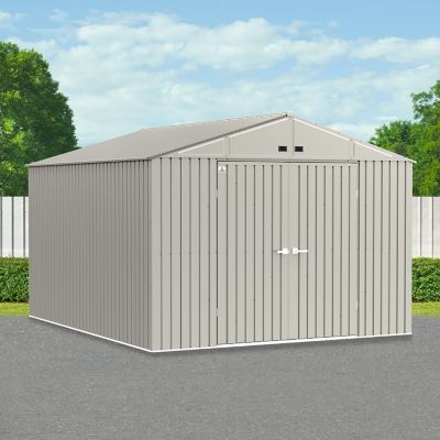 Image showing  10 ft. x 12 ft. Elite Steel Storage Shed, Cool Grey Elite Steel Storage Shed