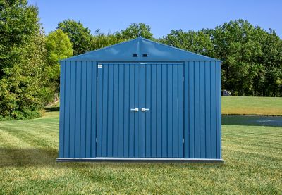 Image showing  Elite Steel Storage Shed, 10 x 12, Blue Grey, EG1012BG