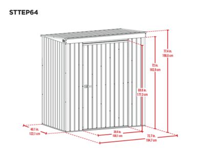 Image showing  6 ft. x 4 ft. Garden Storage Cabinet