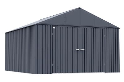 Arrow 12 ft. x 14 ft. Elite Steel Storage Shed, Anthracite
