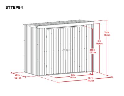 Image showing  8 ft. x 4 ft. Garden Storage Shed
