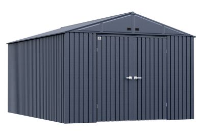 Elite Steel Storage Shed, 10 x 14, Anthracite - Arrow EG1014AN