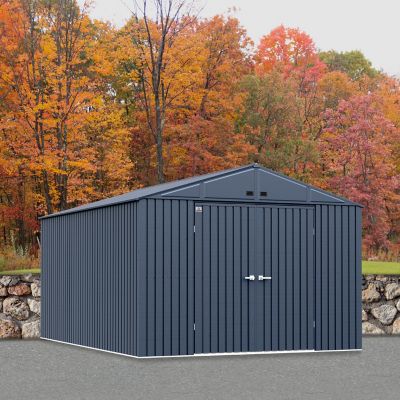 Image showing  10 ft. x 14 ft. Elite Steel Storage Shed, Anthracite Elite Steel Storage Shed