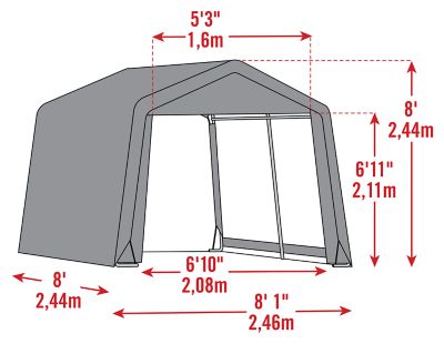 Image showing  8 ft. x 8 ft. x 8 ft. Storage Shed