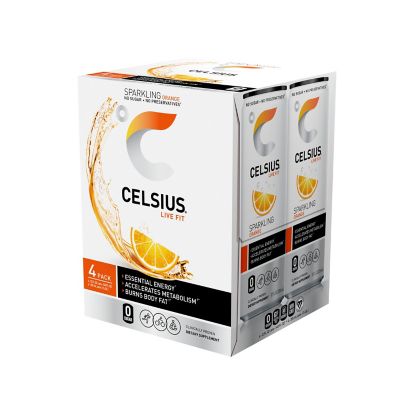 Celsius Orange 12 oz. 4-pack, 889392000412