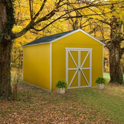 Shed Master 12 ft. x 12 ft. Ranch Style Wood Storage Shed for Existing Cement Pad Foundation, Floor System Not Included