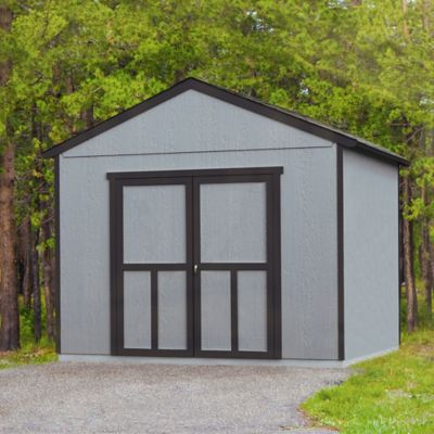 Image showing  12 x 12ft. Ranch Style Wood Storage Shed for Existing Cement Pad Foundation, Floor System Not Included
