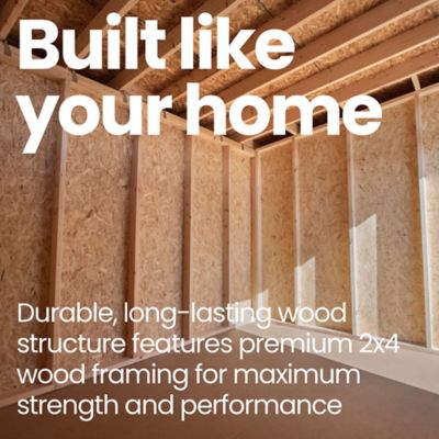 Image showing  12 ft. x 20 ft. Ranch Style Outdoor Wood Storage Shed with Full Floor System Included