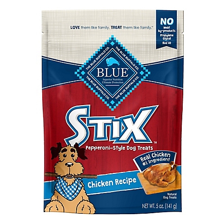 Blue Buffalo Stix Chicken Recipe Natural Soft-Moist Dog Treats, 5 oz.
