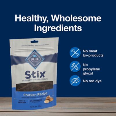 Image showing 6 th Blue Buffalo Stix Chicken Recipe Pepperoni-Style Soft Dog Treats, 5 oz.