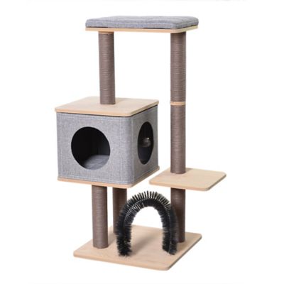 PetPals Elevate Cat Tree with Cat Condo and Top Perch, PP19705