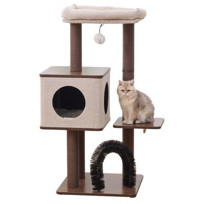 PetPals 42 in. Elevate Cat Tree with Cat Condo and Top Perch