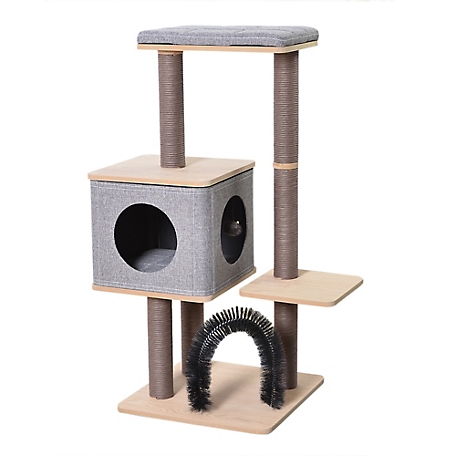 PetPals 42 in. Elevate Cat Tree with Cat Condo and Top Perch