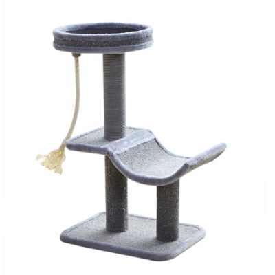 Catry 3-Level Cat Tree with Cradle Bed and Sisal Rope, CT18379AG