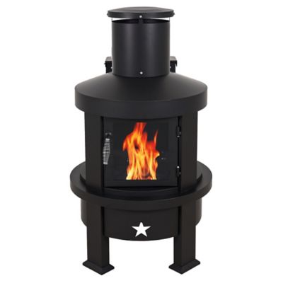 Even Embers Pellet Chiminea, 100 sq. ft., 70,000 BTU