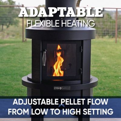 Image showing 5 th Even Embers Pellet Chiminea, 100 sq. ft., 70,000 BTU