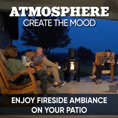 Image showing 6 th Even Embers Pellet Chiminea, 100 sq. ft., 70,000 BTU