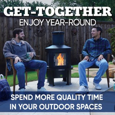 Image showing 7 th Even Embers Pellet Chiminea, 100 sq. ft., 70,000 BTU