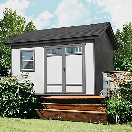 Shed Master 12 ft. x 10 ft. Premium Wood Storage Shed with Large Windows
