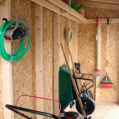 Image showing  10 x 4ft. Lean-To Wood Storage Shed with Barn Door and Side Door Entry