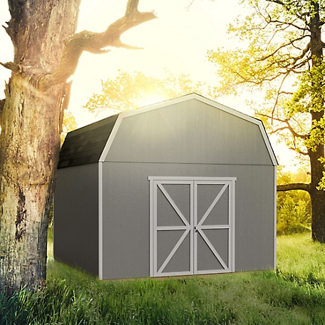 Shed Master 12 ft. x 12 ft. Barn Style Wood Storage Shed for Existing Cement Pad Foundation (Floor System Not Included)