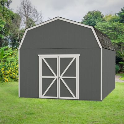 Shed Master 12 ft. x 16 ft. Barn Style Wood Storage Shed for Existing Cement Pad Foundation, Floor System Not Included