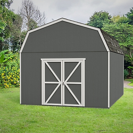 Shed Master 12 ft. x 16 ft. Barn Style Wood Storage Shed for Existing Cement Pad Foundation (Floor System Not Included)