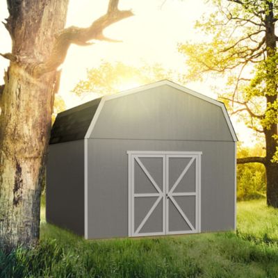 Image showing  12 ft. x 20 ft. Barn Style Wood Storage Shed for Existing Cement Pad Foundation, Floor System Not Included