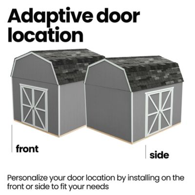 Image showing  12 x 24ft. Barn Style Wood Storage Shed for Existing Cement Pad Foundation, Floor System Not Included