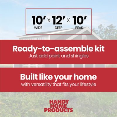 Image showing  12 ft. x 10 ft. Wood Shed with Premium Dormer Window Package and Complete Floor System