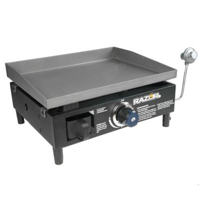 Image showing  1-Burner Portable Propane Gas Flat Top Griddle, 284 sq. in., Black