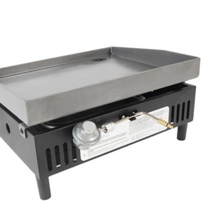 Image showing  1-Burner Portable Propane Gas Flat Top Griddle, 284 sq. in., Black