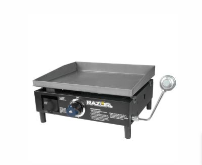 Image showing 7 th Razor 1-Burner Portable Propane Gas Flat Top Griddle, 284 sq. in., Black