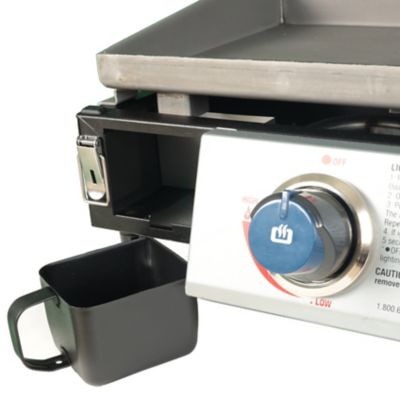 Image showing  2-Burner Portable Propane Gas Flat Top Griddle with Lid, 318 sq. in., Black