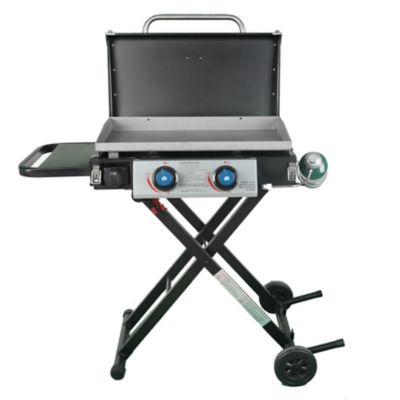 Royal Gourmet GAS 4-Burner Portable Flat Top Grill and Griddle Combo with Folding Legs, 48,000 BTU, for Outdoor Cooking, GD403