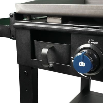 Image showing 5 th Razor 4-Burner Propane Gas Flat Top Griddle with Folding Shelves, 675 sq. in., Black