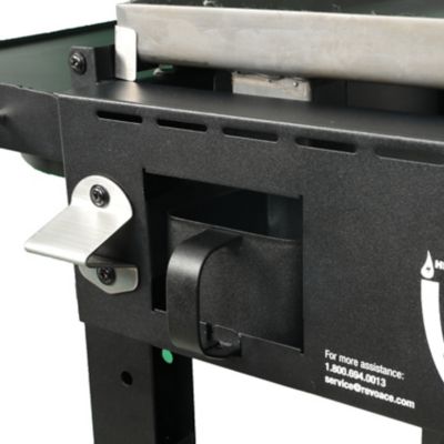 Image showing 9 th Razor 2-Burner Propane Gas Flat Top Griddle with Side Shelves, Condiment Tray and Wind Guards, 450 sq. in., Black