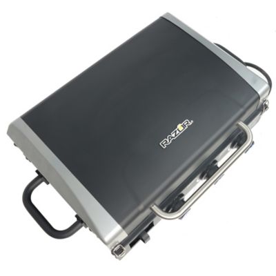 Image showing  3-Burner Portable Propane Gas Flat Top Griddle with Lid, 400 sq. in., Black