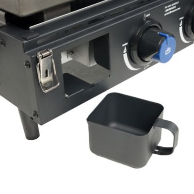 Image showing  3-Burner Portable Propane Gas Flat Top Griddle with Lid, 400 sq. in., Black