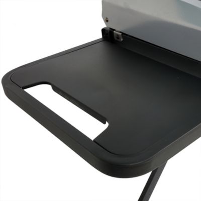 Image showing  3-Burner Propane Gas Cart Flat Top Griddle with Side Shelf and Lid, 400 sq. in., Black