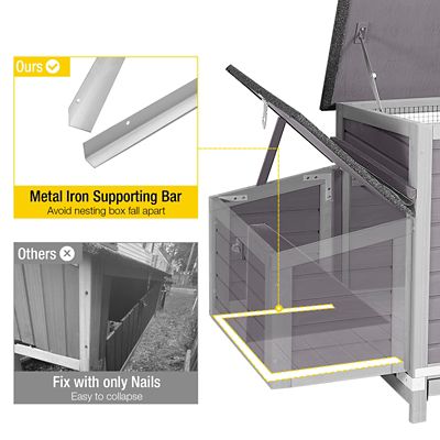 Image showing  Wooden Chicken Coop, 2-4 Chicken Capacity