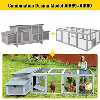 Image showing 6 th Aivituvin Wooden Chicken Coop, 2-4 Chicken Capacity