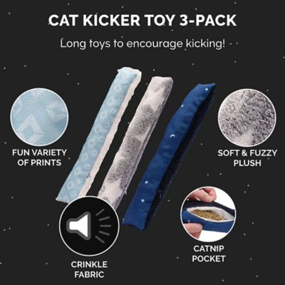 Image showing  Refillable Catnip Kicker Cat Toys, Space Print, 3 ct.