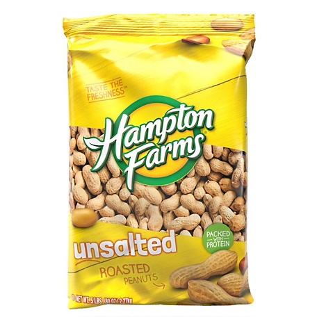 Hampton Farms 5 lb. Unsalted Fancy In-Shell Peanuts, 262400