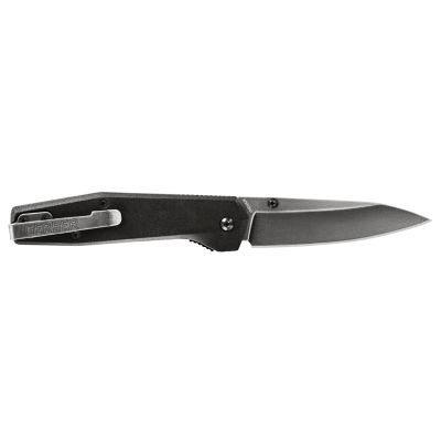Image showing  Fuse Black Plain Edge Drop Point Folding Knife